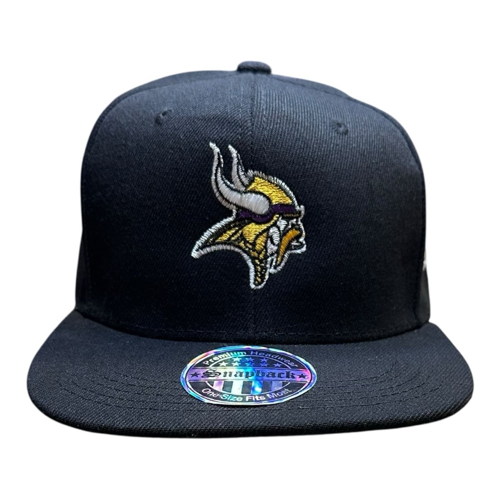 Minnesota Vikings NFL Premium Headwear Snapback Flat Brim Hat Baseball Cap